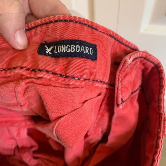 Mens American Eagle off red long board shorts - Picture 8 of 9